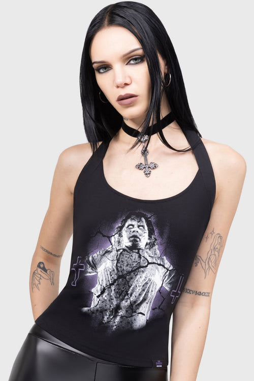 killstar Unclean Spirit Halter Top Black