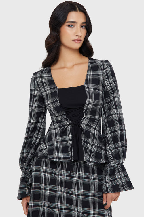 killstar Unearthly Grove Top Tartan