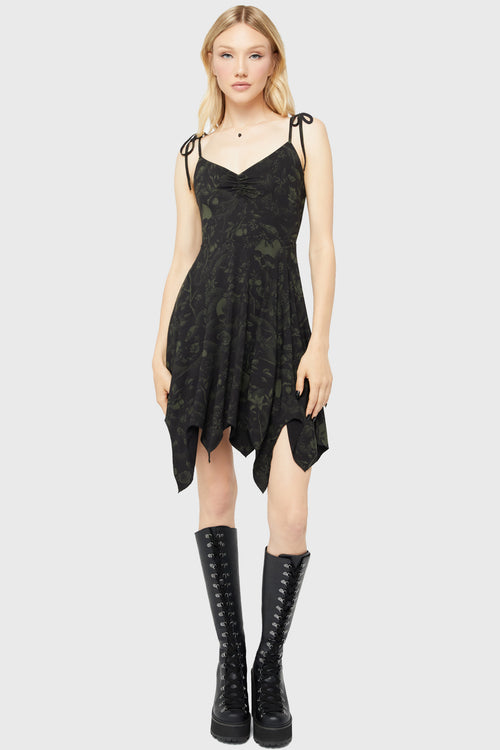 Killstar Utopia Dress Black/Green