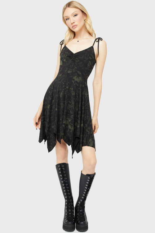Killstar Utopia Dress Black/Green