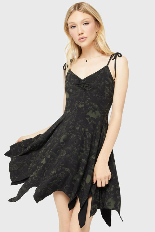 killstar Utopia Dress Black/Green