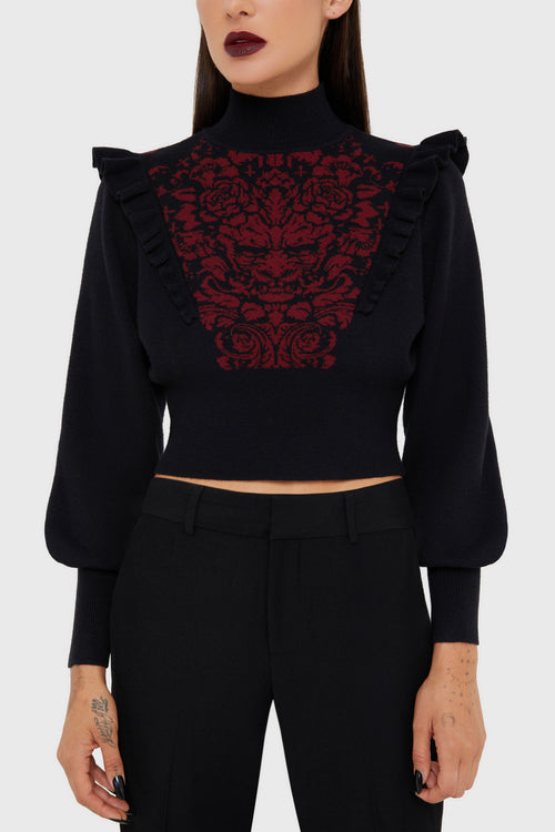 killstar Veil Of Shadows Sweater Black