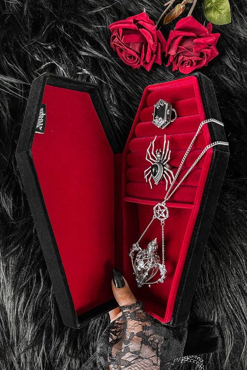 Killstar Velvet Casket Jewellery Box Black