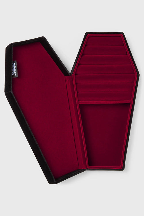 Killstar Velvet Casket Jewellery Box Black