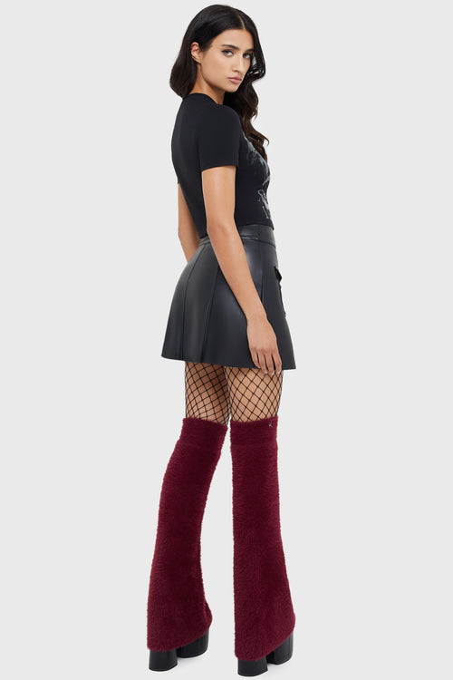 Killstar Velvet Frame Skirt Black