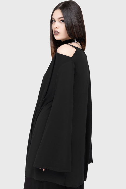 Killstar Verdigris Cloak Black