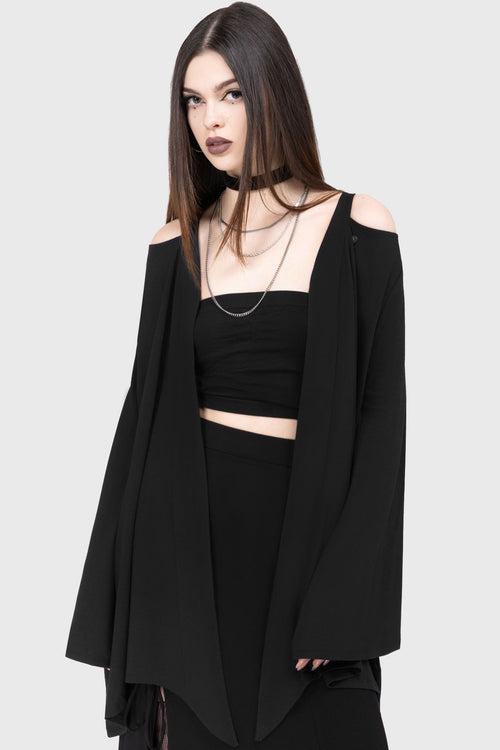 killstar Verdigris Cloak Black