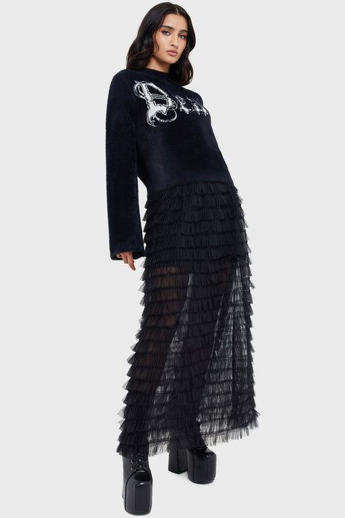 killstar Victoriana Skirt Black