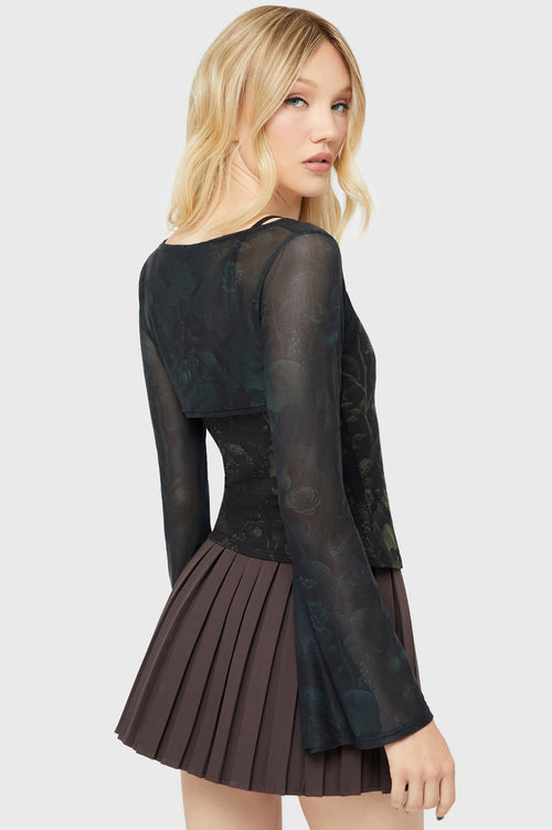 Killstar Vipera Top Black/Green