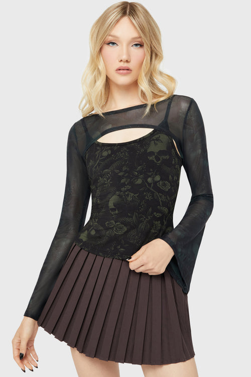 killstar Vipera Top Black/Green