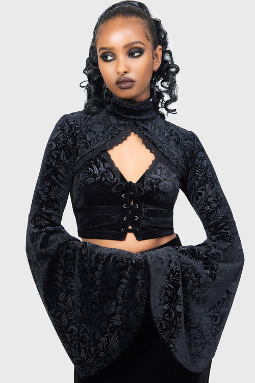 Killstar Vipers Nest Bralet Black