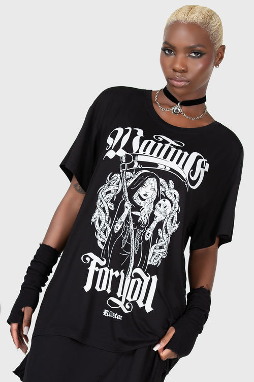 Killstar Waiting For You Relaxed Top Black