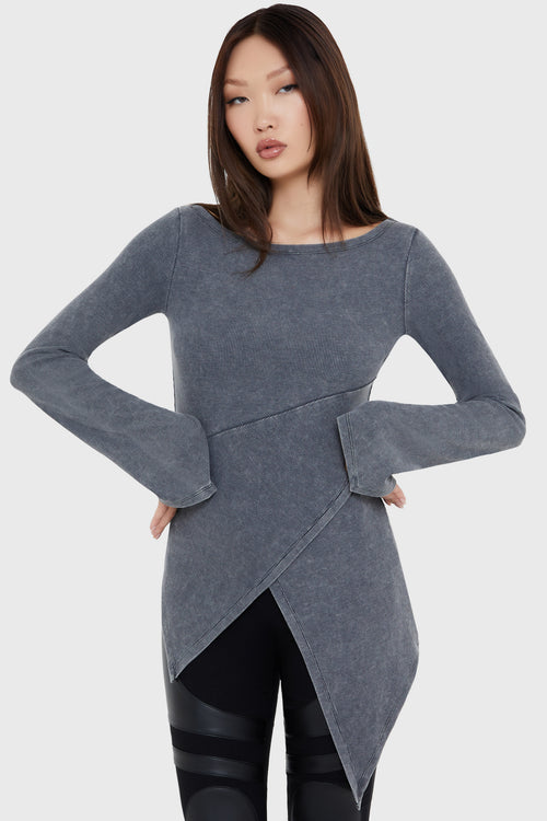 Killstar Walking In Abyss Top Grey