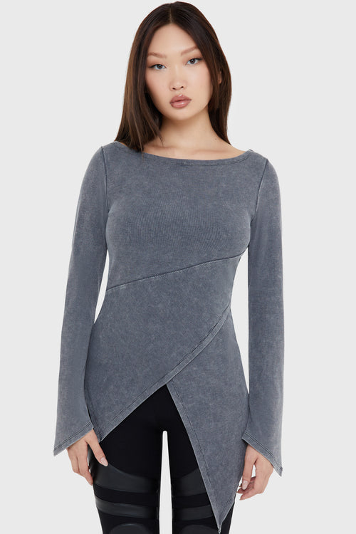 killstar Walking In Abyss Top Grey