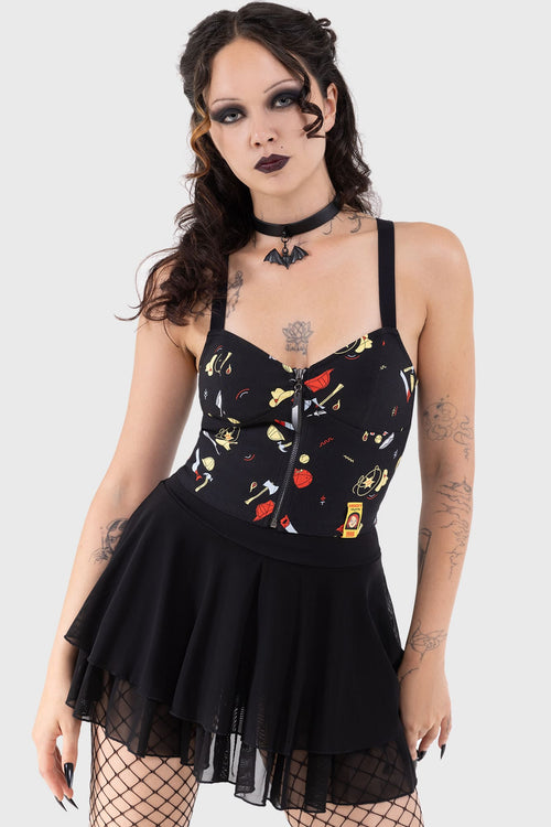 killstar Wanna Play Top Black