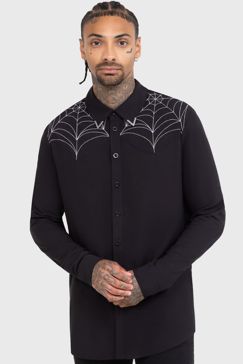 Killstar Web Ripper Shirt Black
