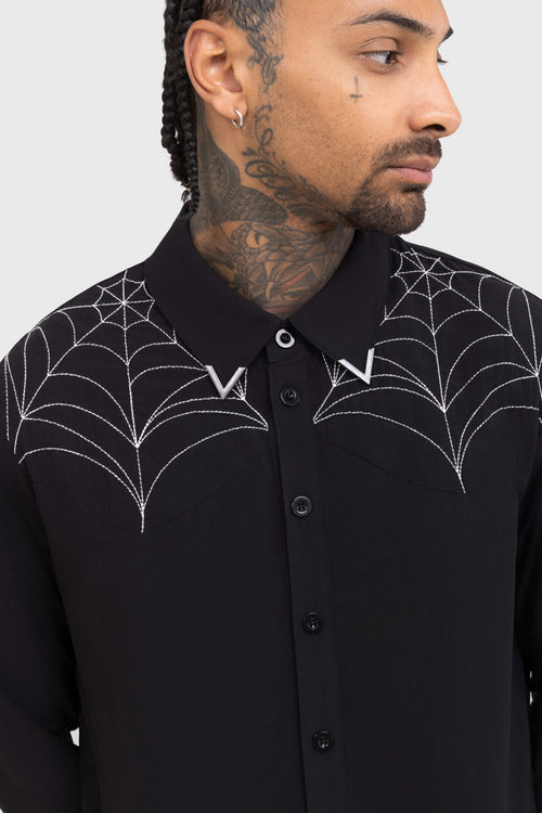 killstar Web Ripper Shirt Black