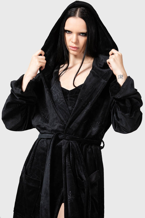 Killstar Webbed Robe Black