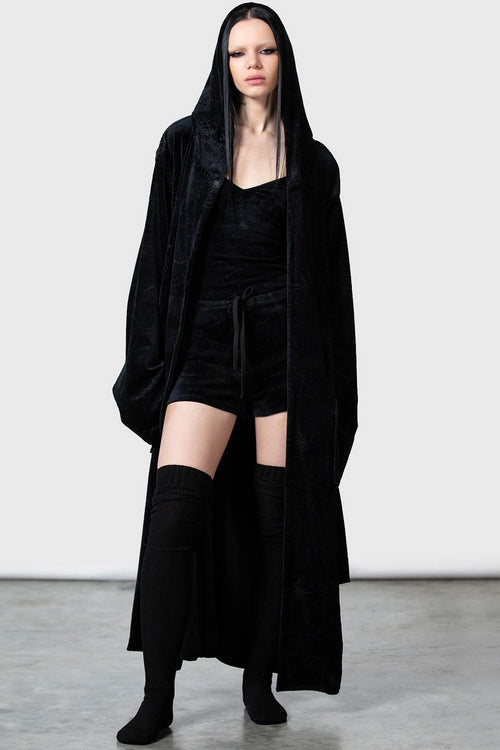 Killstar Webbed Robe Black