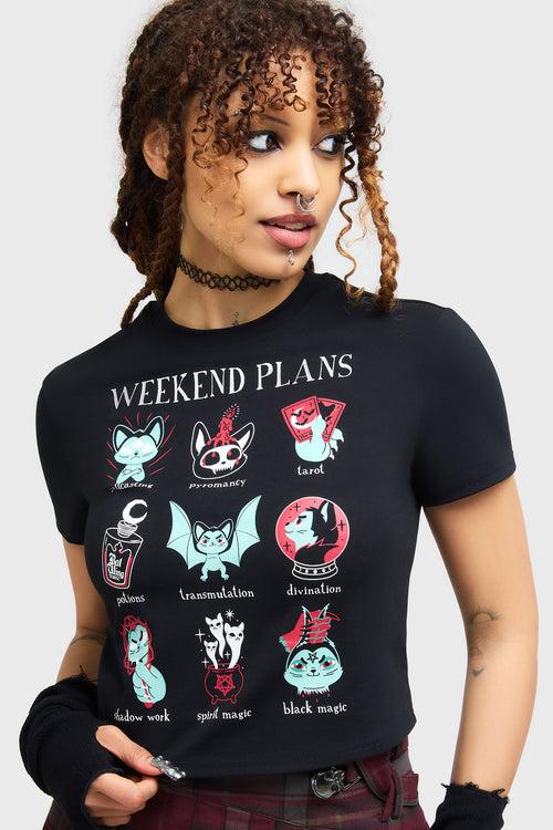 killstar Weekend Plans Tee Black