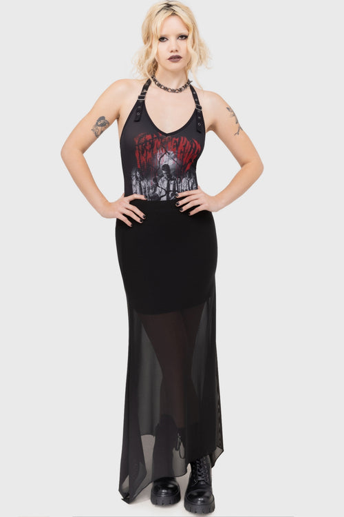 Killstar Welcome To Horrorwood Bodysuit Black