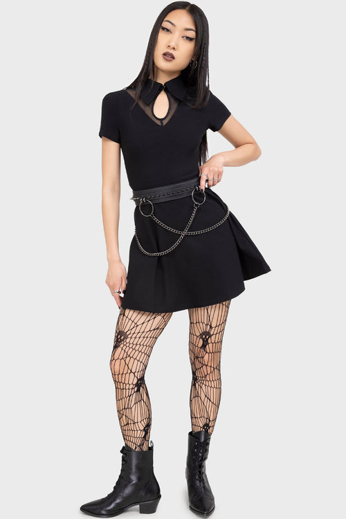 Killstar Wept Inside Mini Dress Black