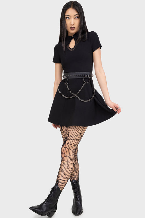 Killstar Wept Inside Mini Dress Black