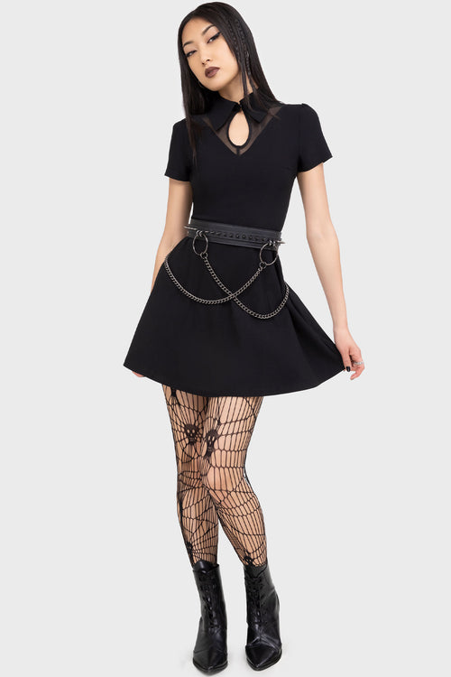 killstar Wept Inside Mini Dress Black