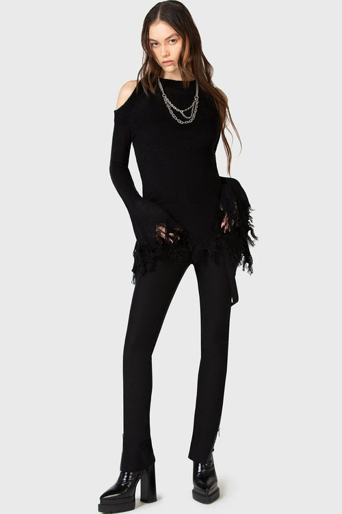 Killstar Where The Others Begin Knit Sweater Black