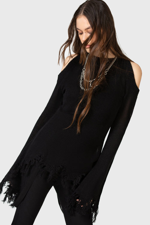 killstar Where The Others Begin Knit Sweater Black