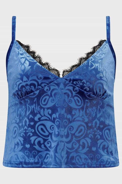 Killstar Whimsy Flutter Lounge Cami Top Blue