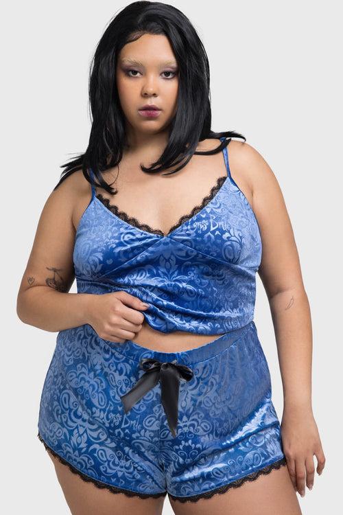 Killstar Whimsy Flutter Lounge Cami Top Blue