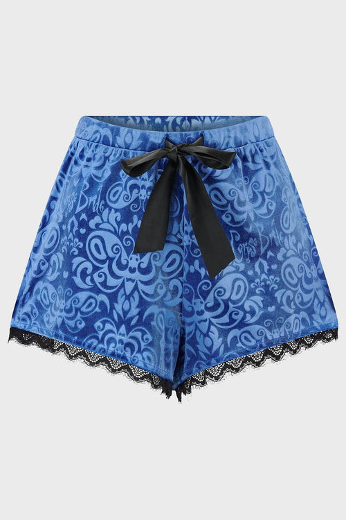 Killstar Whimsy Flutter Lounge Shorts Blue