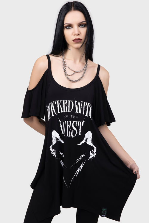 killstar Wicked Witch Vest Top Black