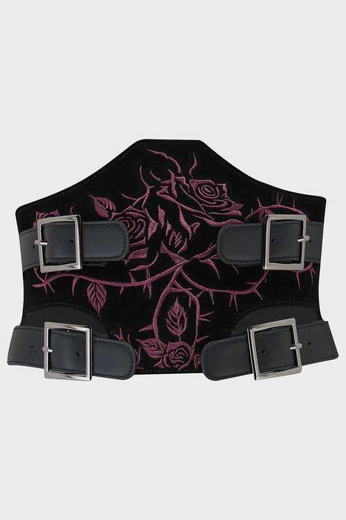 killstar Wilted Petals Belt Black/Purple