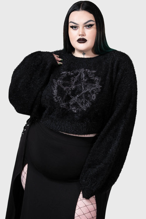 Killstar Winter Spirit Knit Sweater Black