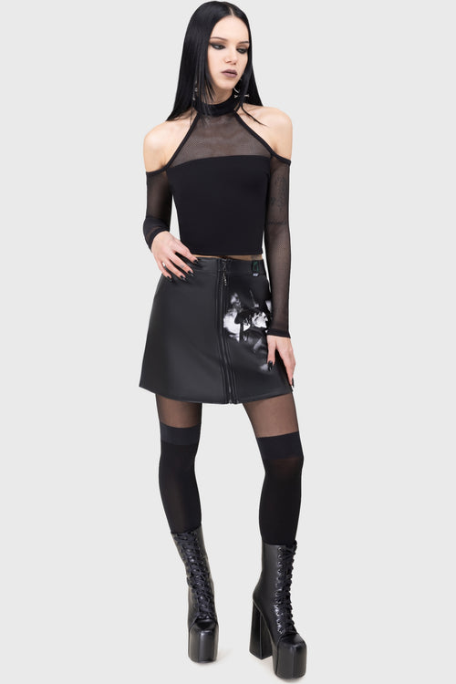 Killstar Witch Please Mini Skirt Black