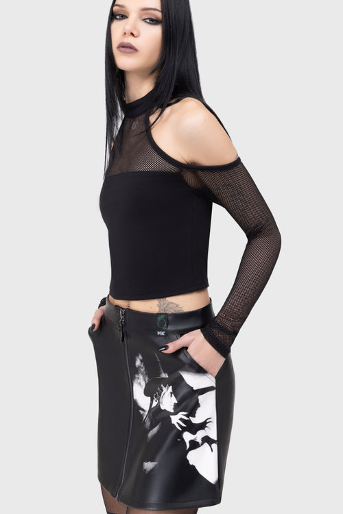 Killstar Witch Please Mini Skirt Black