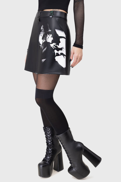 Killstar Witch Please Mini Skirt Black