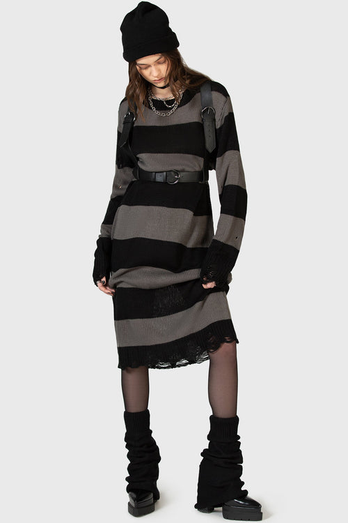 killstar Within Souls Sweater Dress Black