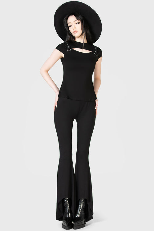 Killstar Xara Keyhole Top Black