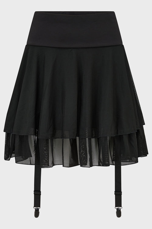 Killstar Yasumi Mesh Skirt Black