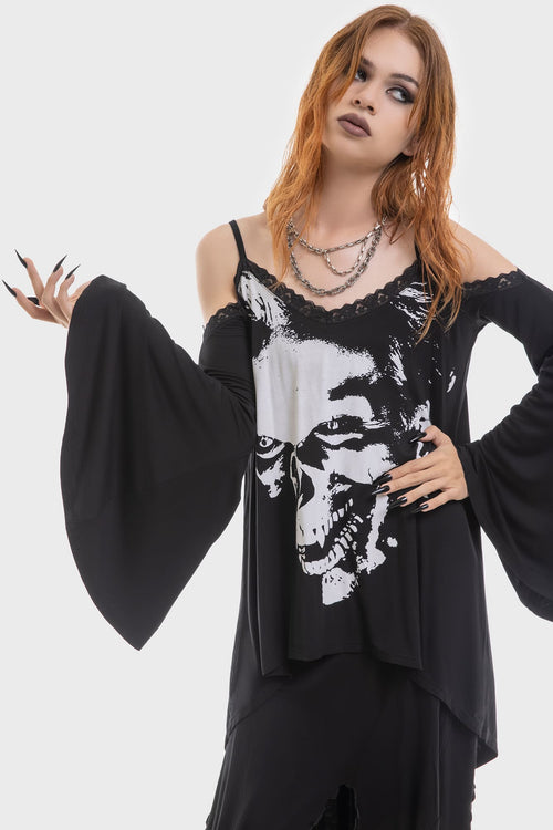 Killstar You Must Feed Tunic Top Black/White