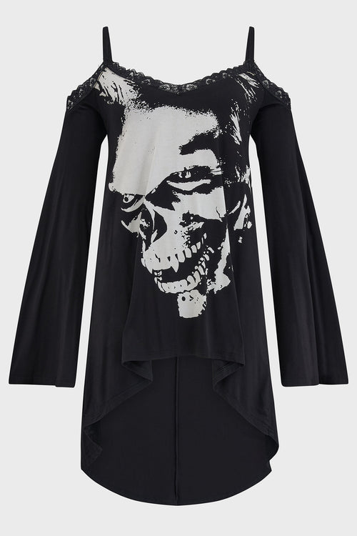 Killstar You Must Feed Tunic Top Black/White