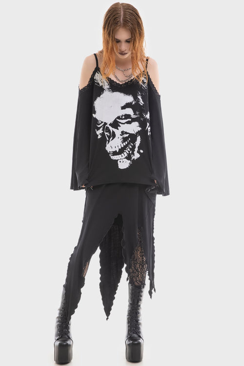 killstar You Must Feed Tunic Top Black/White