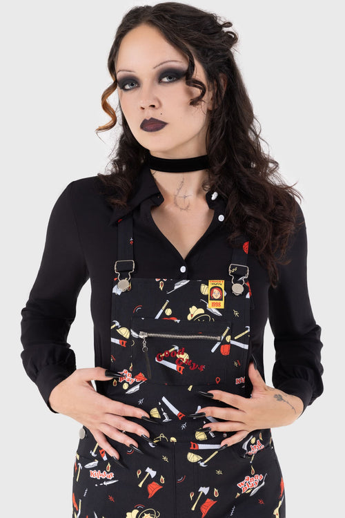 Killstar Your Pal Since '88 Dungarees Black