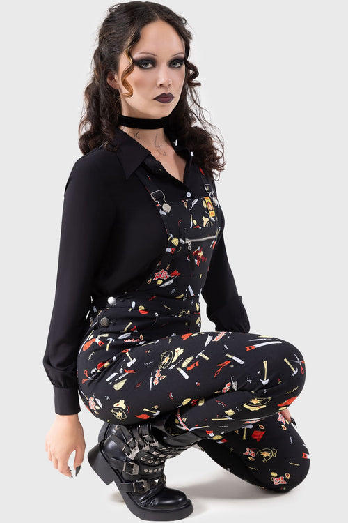 Killstar Your Pal Since '88 Dungarees Black