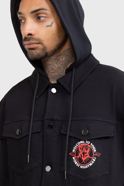 Killstar Your Worst Nightmare Hooded Jacket Black