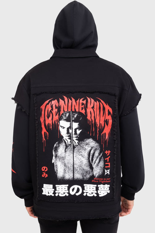 killstar Your Worst Nightmare Hooded Jacket Black