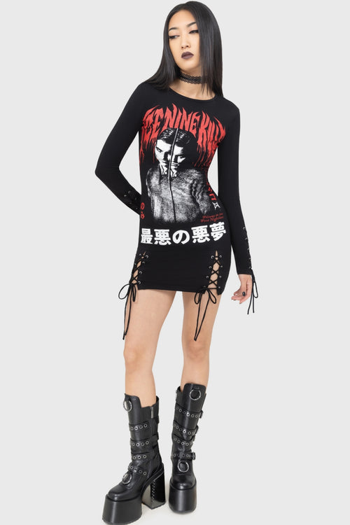 Killstar Your Worst Nightmare Mini Dress Black